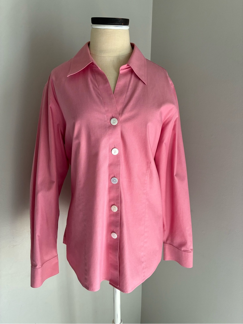 Vintage 90s Butter Mom Coldwater Creek Pink Button Down Top Size 1X